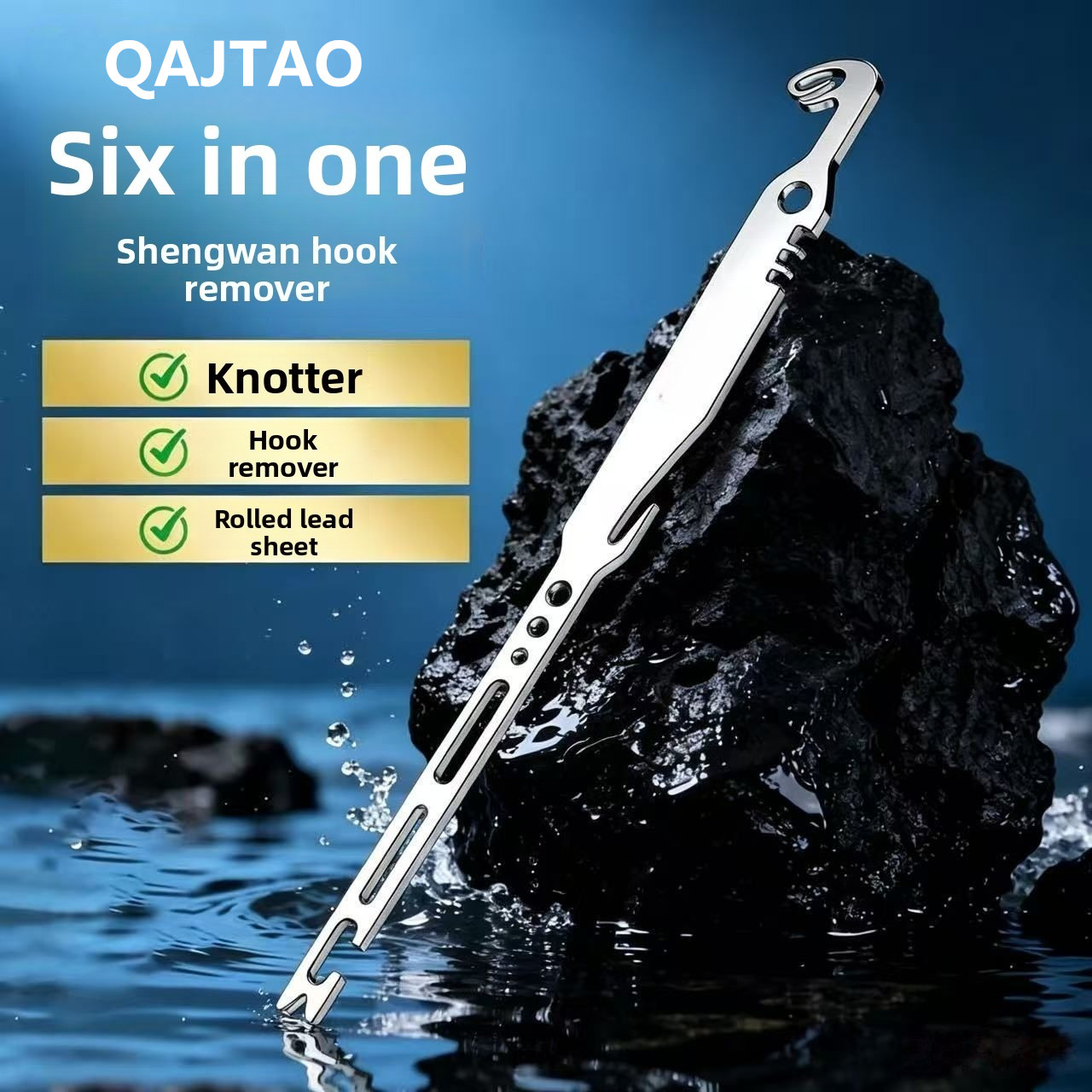 Fishing Hook Remover - QAJTAO 4-teiliges 6-in-1-Set aus Edelstahl zum