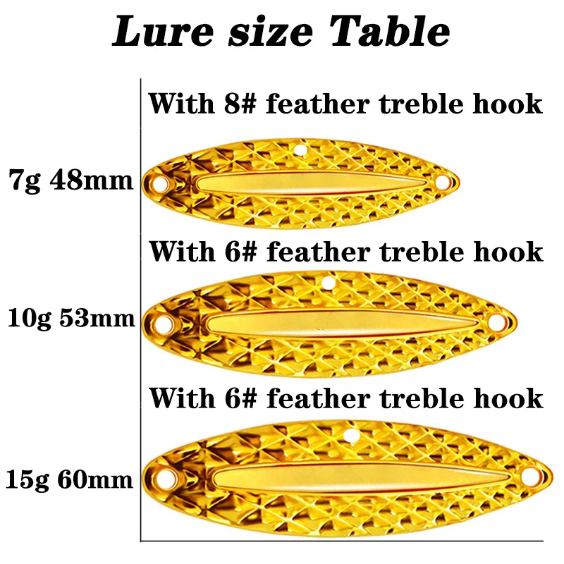 1PC Metall Leucht Spinner Löff – Fishing Hook Treble Bewertung und Preis