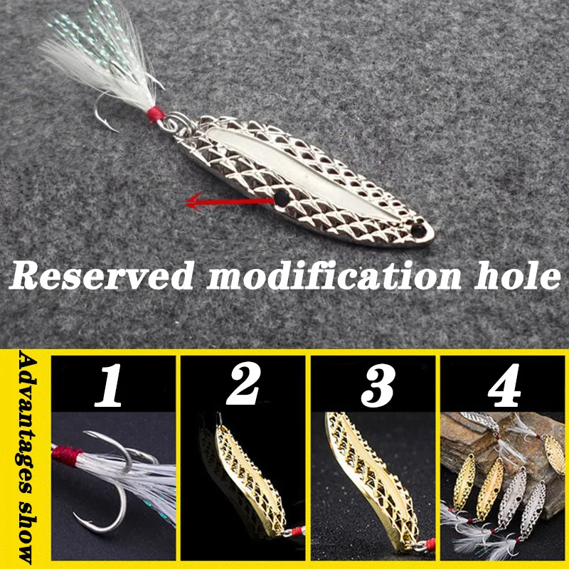 1PC Metall Leucht Spinner Löff – Fishing Hook Treble Bewertung und Preis