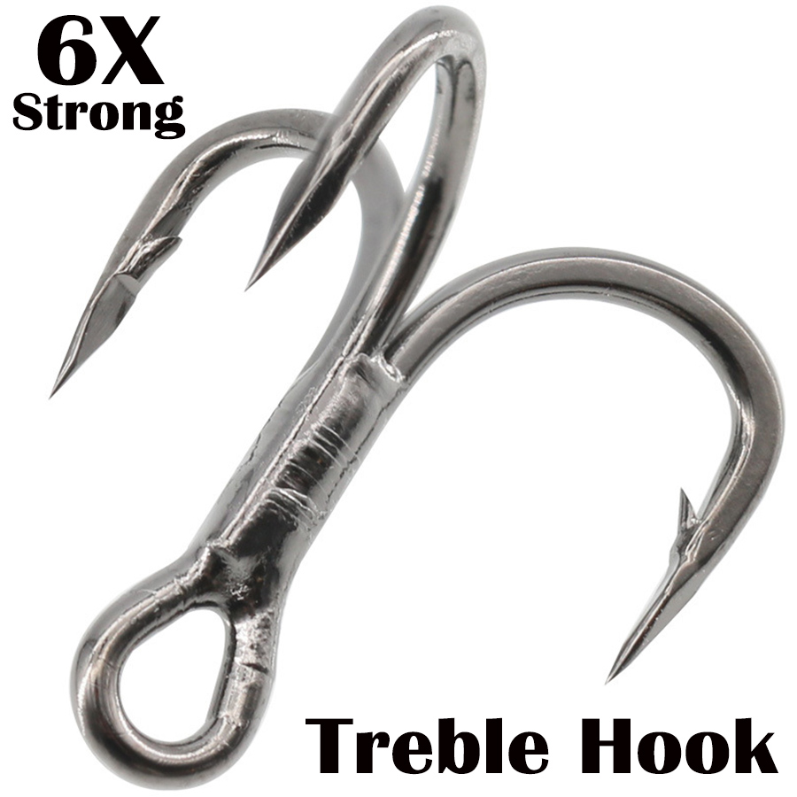Angel-Drillinge, 6 x starker K – Fishing Hook Offset Bewertung und Preis